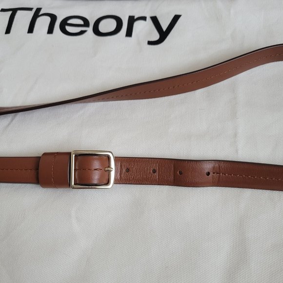 Theory T Bar Ames Leather Handbag Satchel Crossbody Purse Shoulder Bag Weekender - Picture 11 of 13